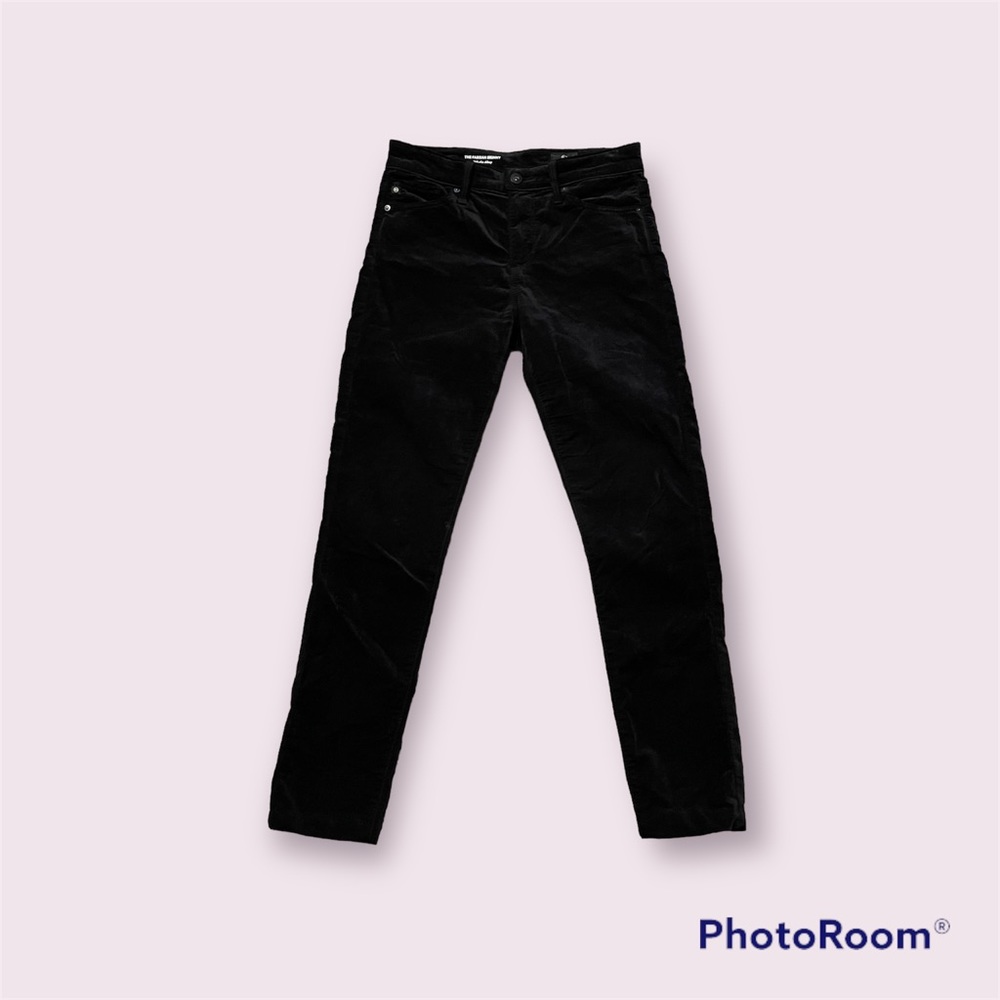 Adriano Goldschmied Farrah High Rise Skinny Black Velvet Jeans